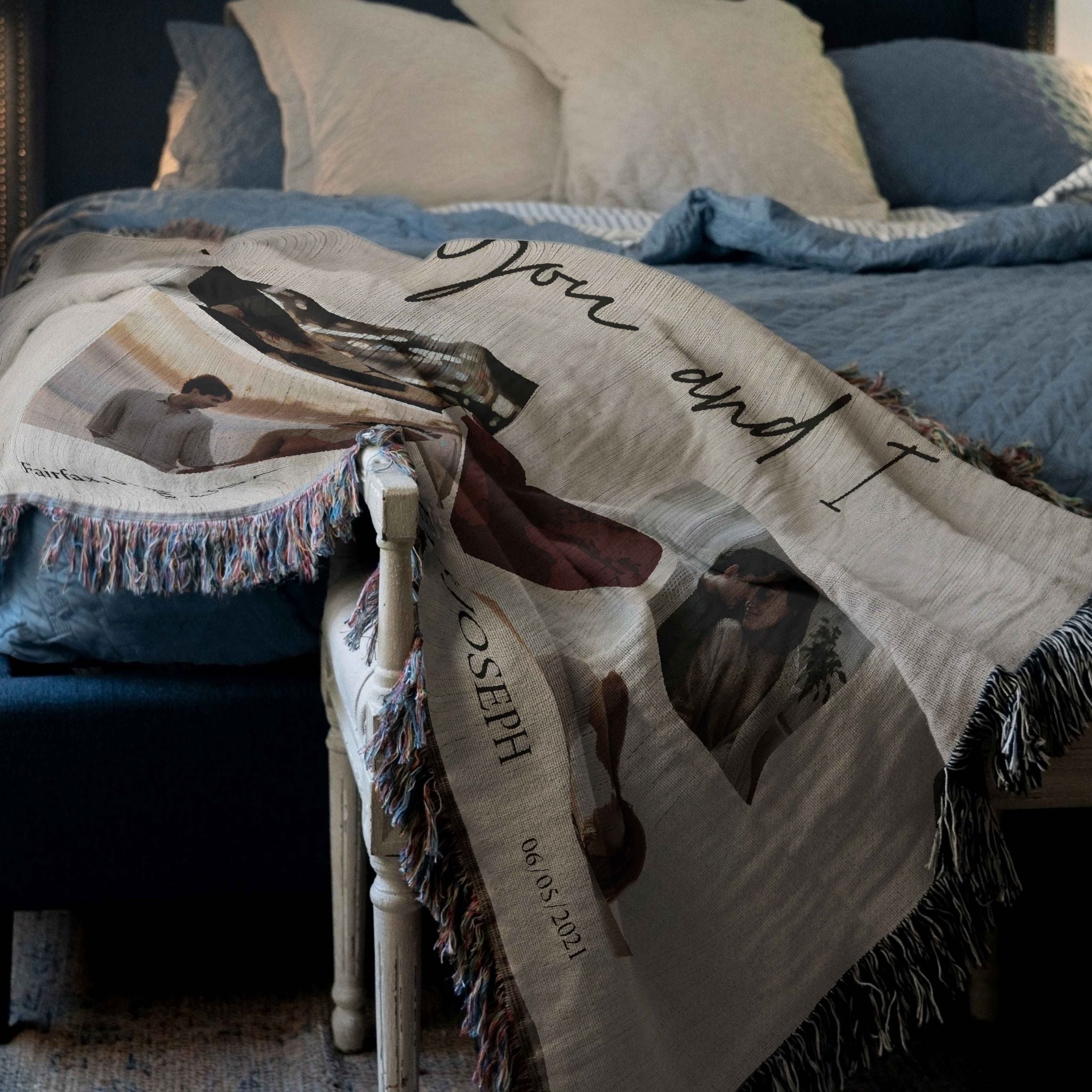 Personalized Photo Collage Woven Blanket | Woven Heirloom Throw