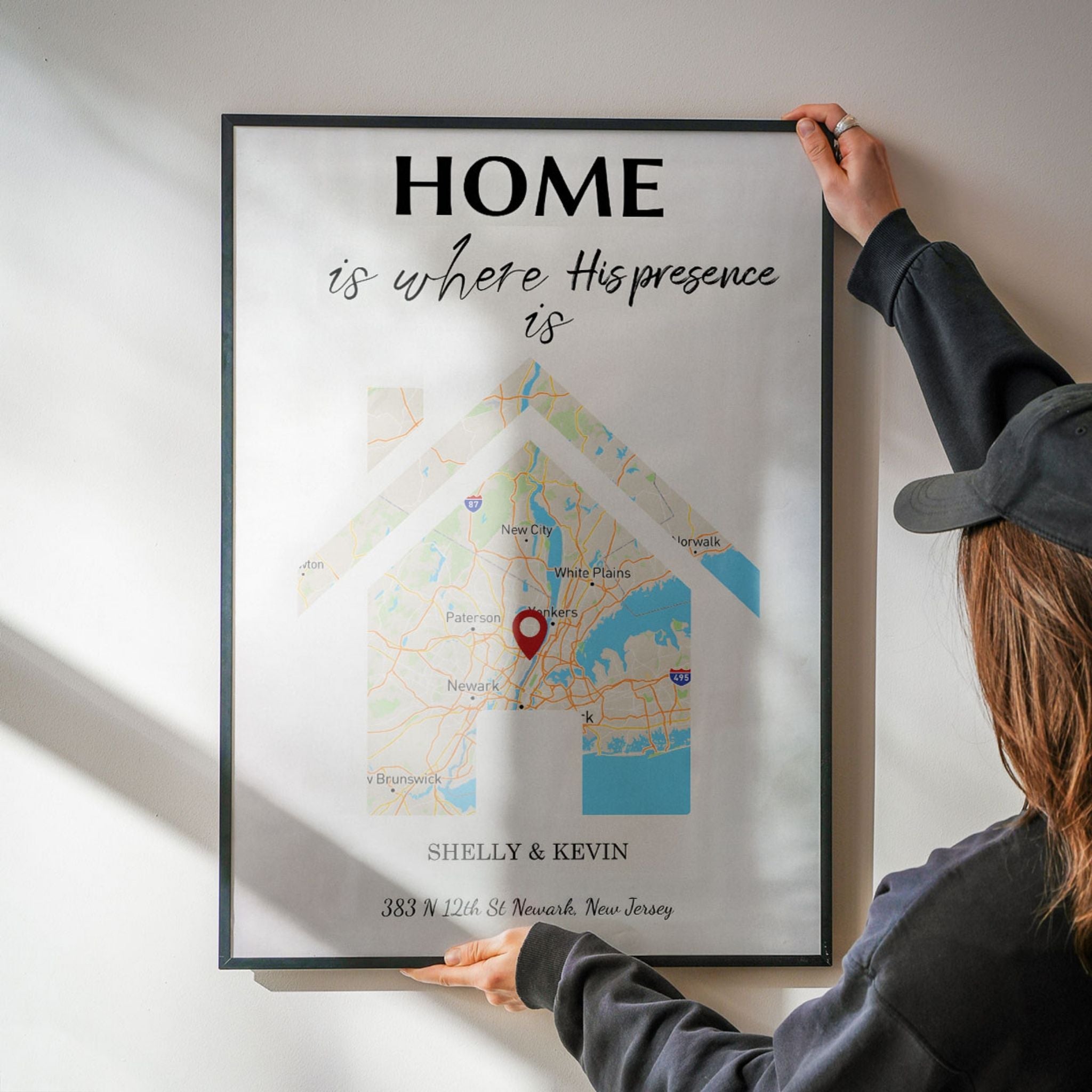 Custom Home Map | Personalized City Map Wall Art