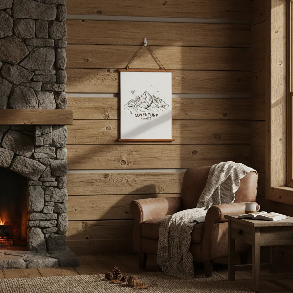 Wood Framed Wall Tapestry
