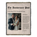 Personalized Wedding, Anniversary Heirloom Woven Blanket