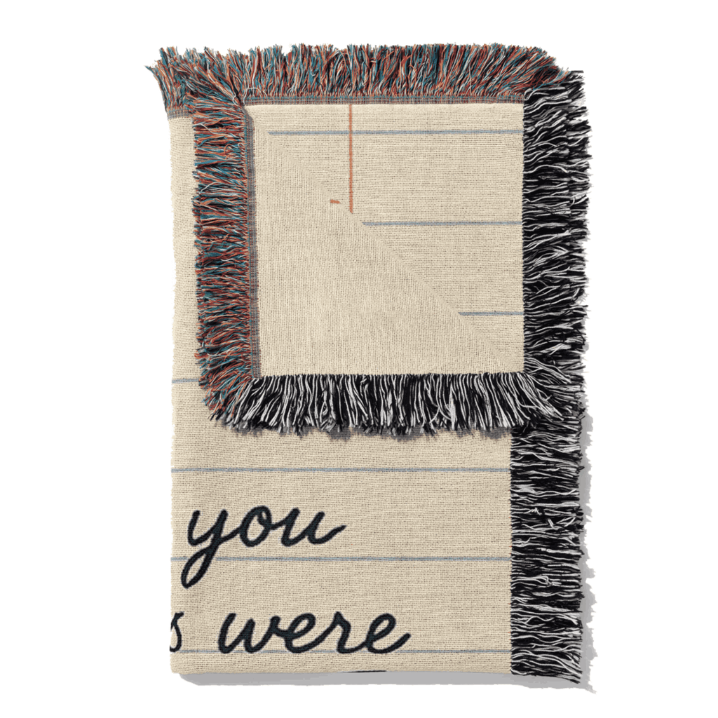 Personalized Love Letter Woven Blanket | Custom Handwriting Heirloom Throw