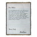 Personalized Christian Letter Heirloom Artwork Woven Blanket