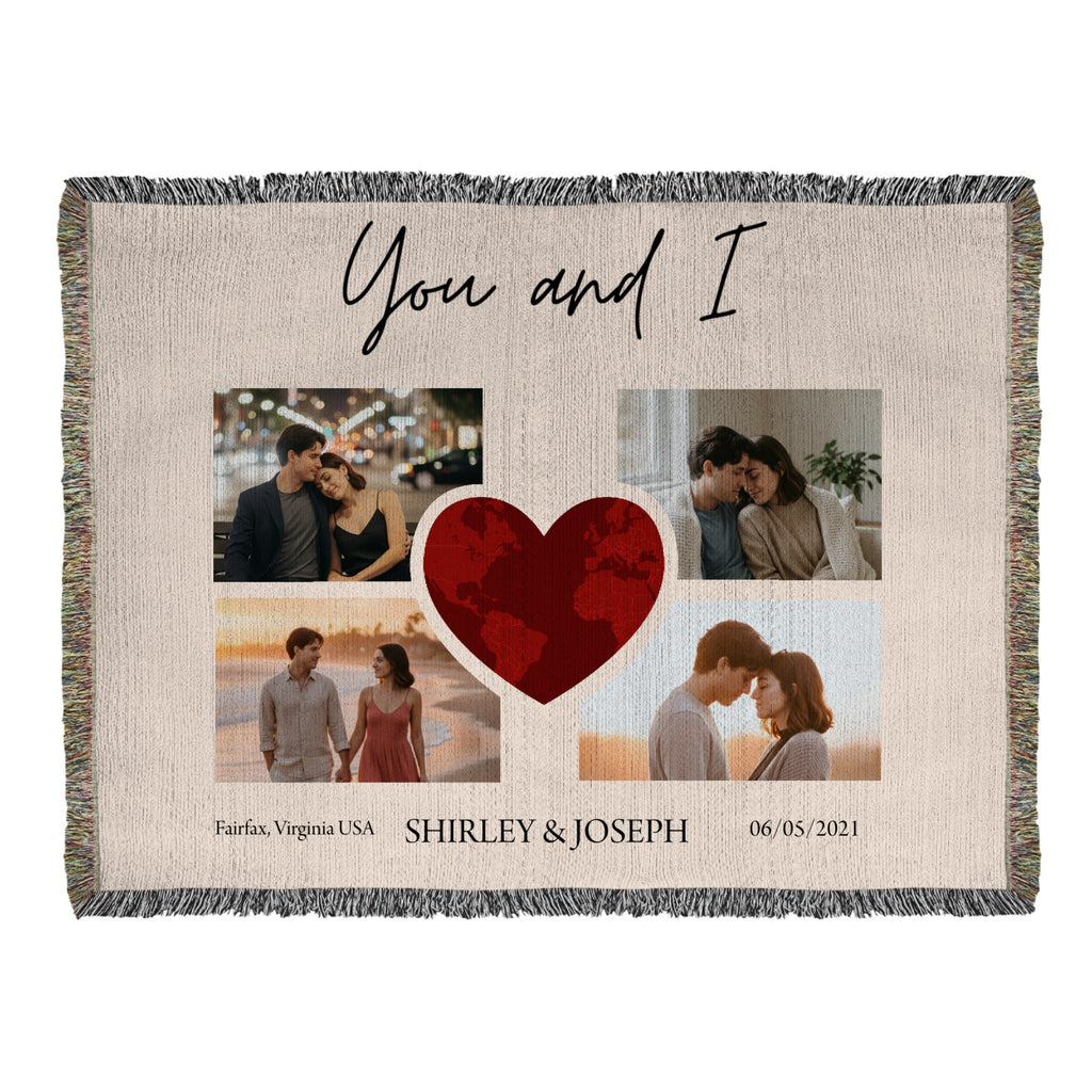 Personalized Photo Collage Woven Blanket | Woven Heirloom Throw