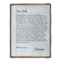 Personalized Love Letter Woven Blanket | Custom Handwriting Heirloom Throw