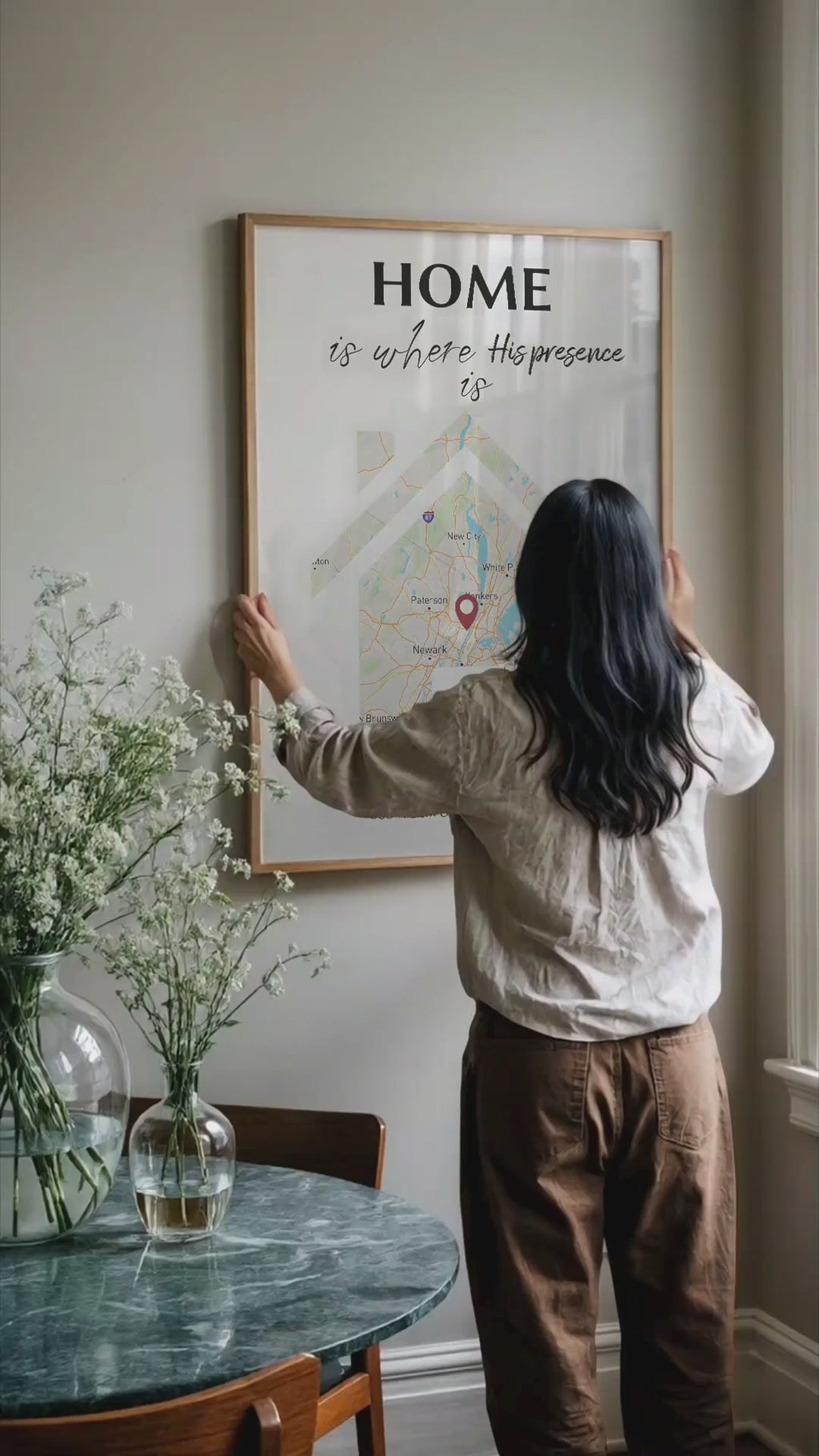 Custom Home Map | Personalized City Map Wall Art