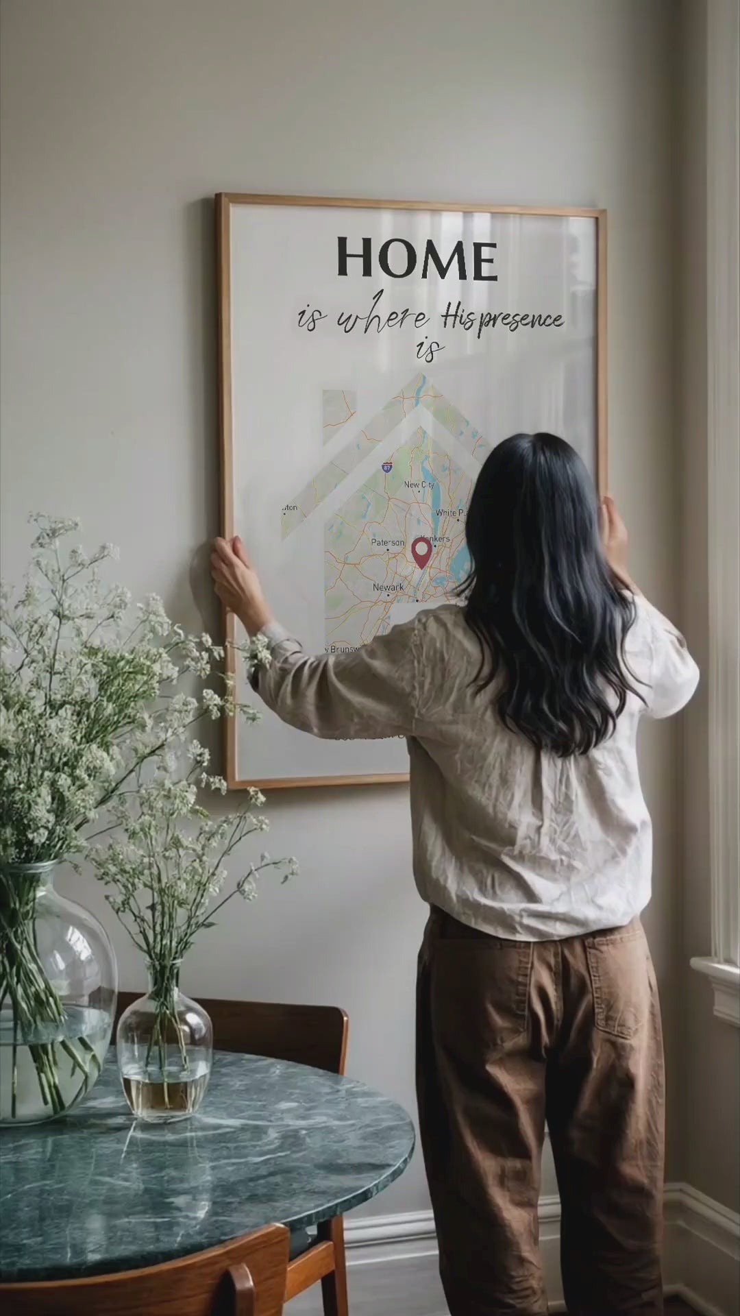 Custom Home Map | Personalized City Map Wall Art